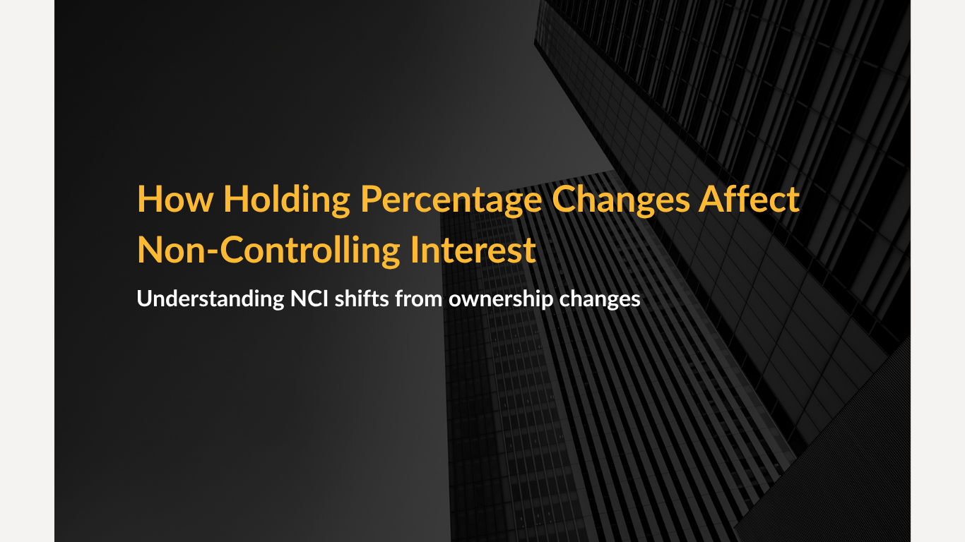 How Holding Percentage Changes Affect Non-Controlling Interest