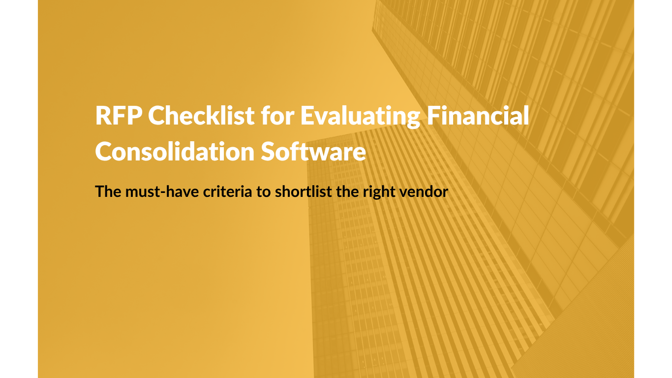 RFP Checklist for Evaluating Financial Consolidation Software